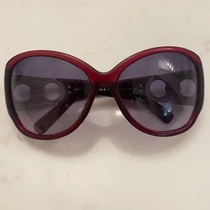 Red Salvatore ferragamo sun glasses